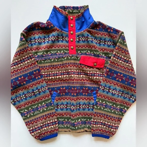 Polo Ralph Lauren Girls Fair Isle Brushed Fleece Pullover - Size M (8-10) - Picture 6 of 16